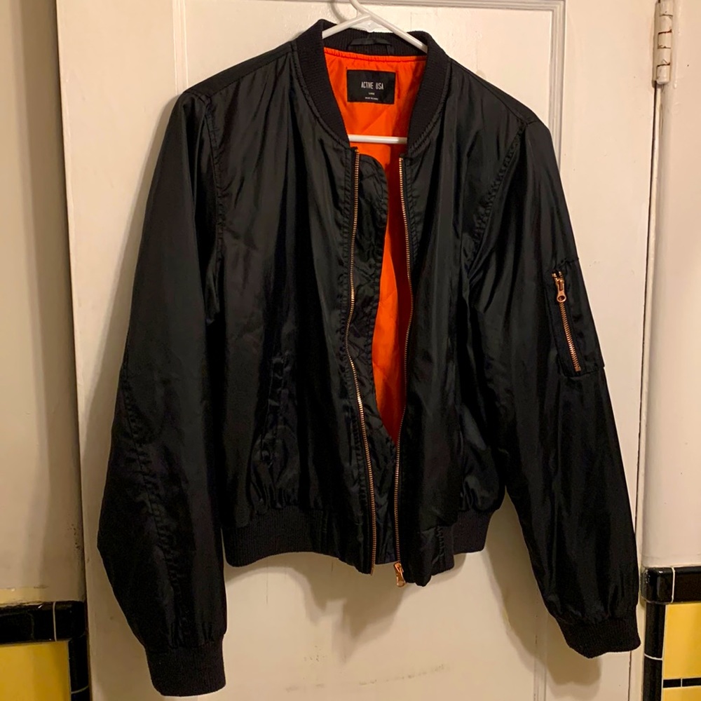 Black bomber jacket